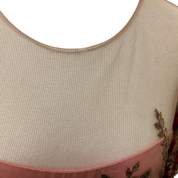 Marchesa Notte Rose Throw Floral Red Pink Tulle Embroidered Dress Size 12 Love - Picture 12 of 16